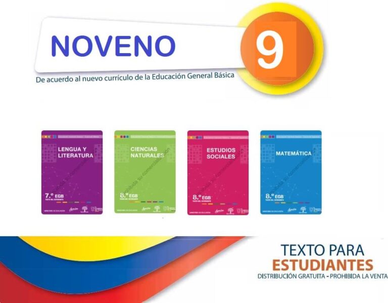 Libros de NOVENO GRADO del Ministerio de Educación Ecuador 2023 – Descargar PDF
