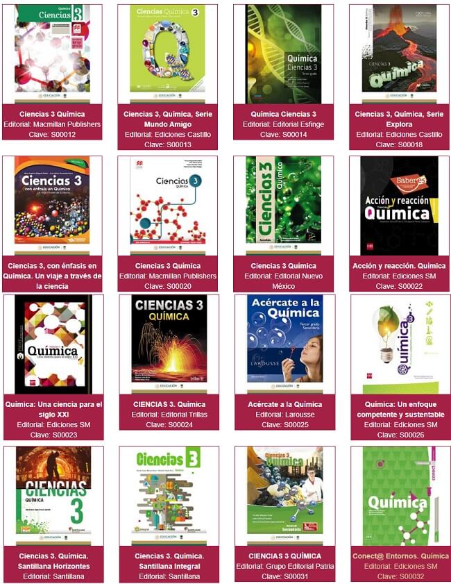 libros de Ciencias III  Química de secundaria